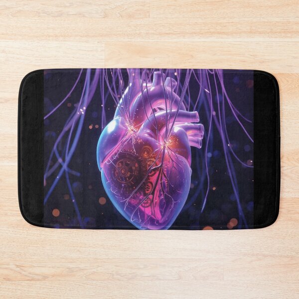 Item preview, Neon Jellyfish Heart - Bio-Electric Core designed and sold by THEARTCURATİON .