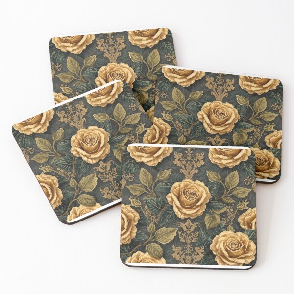 Item preview, vintage gold rose designed and sold by Artchara..