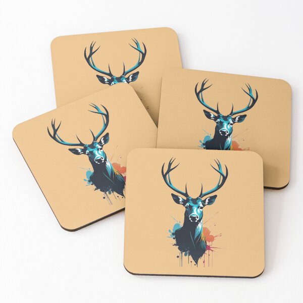 Item preview, Vibrant Blue Deer Urban Street Art Design designed and sold by AlxVel.