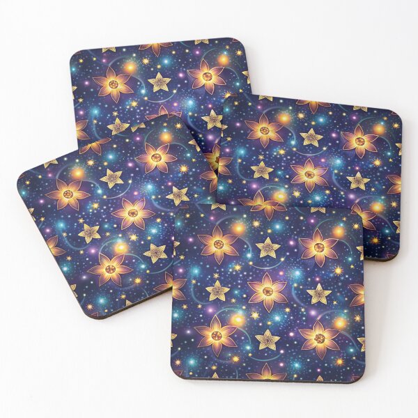 Item preview, Galaxy Floral Seamless Pattern designed and sold by Erik Visnievskij.