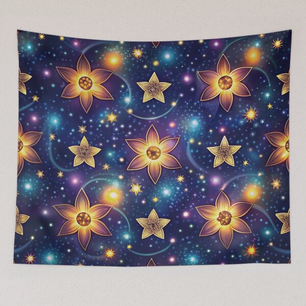 Item preview, Galaxy Floral Seamless Pattern designed and sold by Erik Visnievskij.