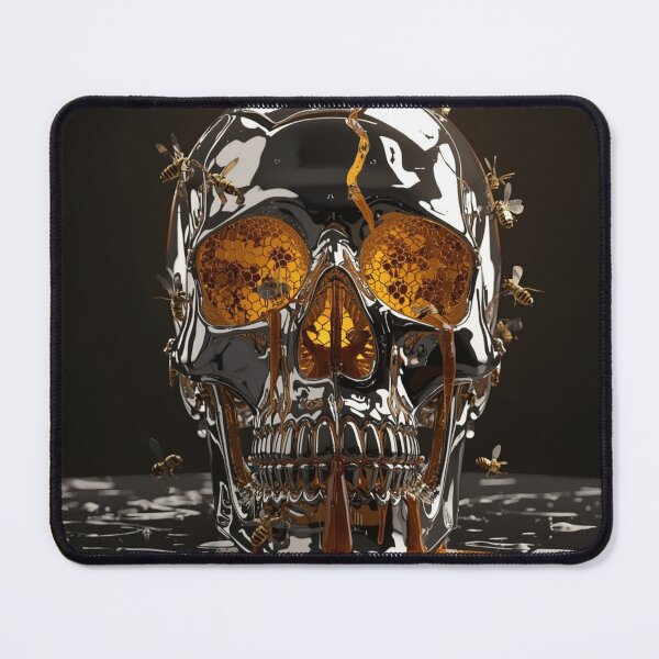 Item preview, Chrome Skull Hive - Golden Swarm designed and sold by THEARTCURATİON .