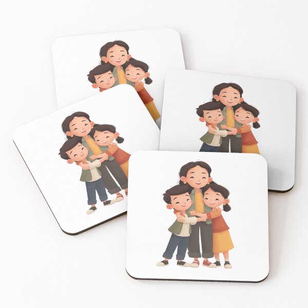 Item preview, Mother and Children Warm Embrace Cartoon Mother's Day designed and sold by BigStar-Cart.