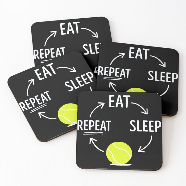 Item preview, Eat Sleep Repeat Tennis Ball Funny Tennis Humor designed and sold by WayTBeenkenArt.