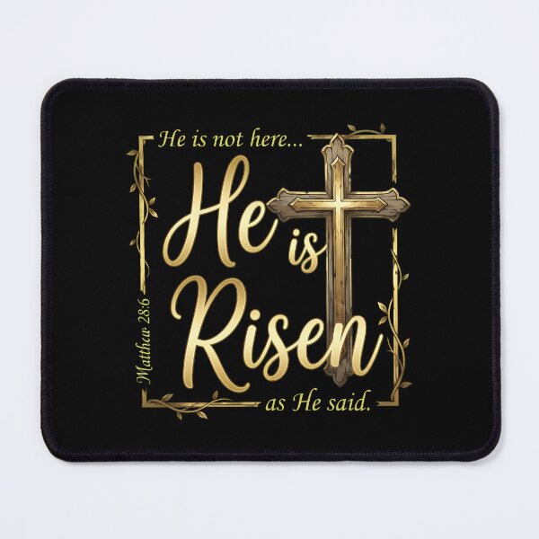 Item preview, He Is Risen Easter Cross Bible Verse T-Shirt designed and sold by OlyvieArt.
