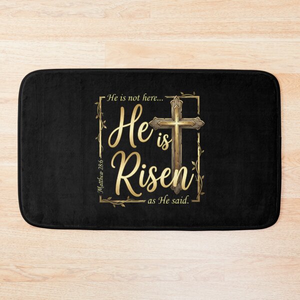 Item preview, He Is Risen Easter Cross Bible Verse T-Shirt designed and sold by OlyvieArt.