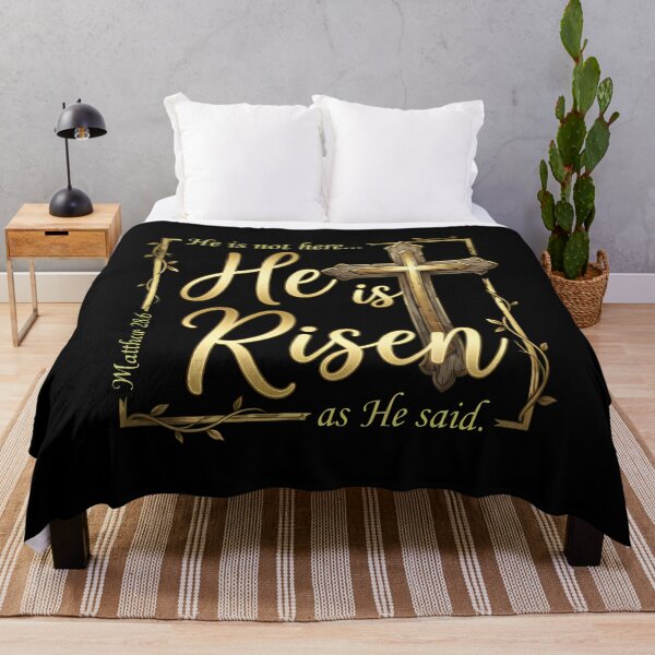 Item preview, He Is Risen Easter Cross Bible Verse T-Shirt designed and sold by OlyvieArt.
