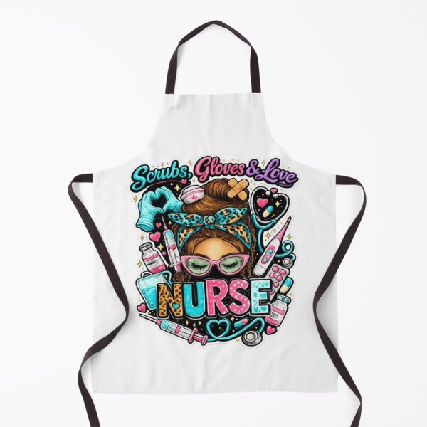 Item preview, Scrubs Gloves & Love Nurse Shirt – Cute Colorful Nurse Life Design designed and sold by Mysticfirelight76 .