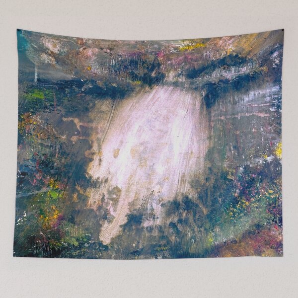 Item preview, Search for Heaven – Ethereal Waterfall Landscape Floral Spiritual Wall Art designed and sold by Colleen Ranney.