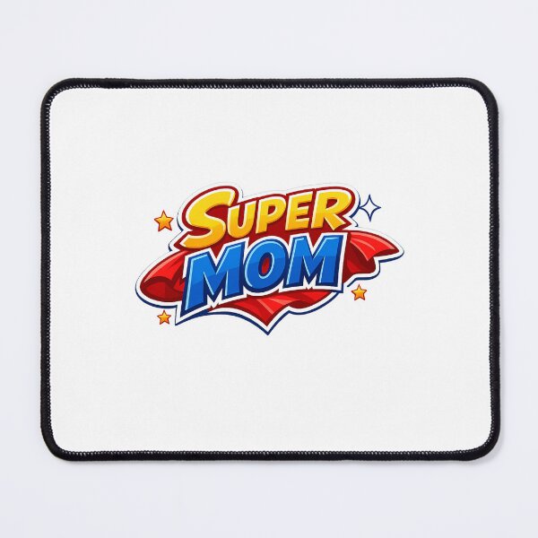 Item preview, Super Mom Comic Style Sticker - Bold Typography & Cape designed and sold by MKreative Studio.