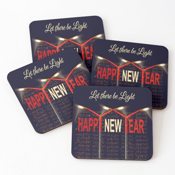 Item preview, Bold Happy New Year Street Light Design designed and sold by LeelaWorks.org.