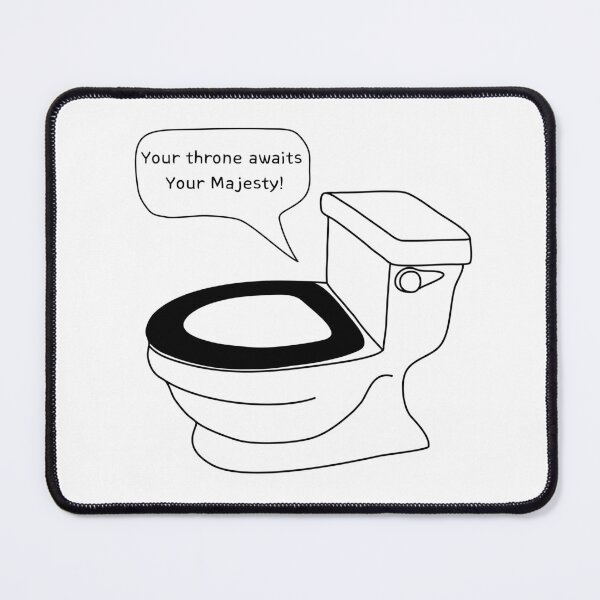 Item preview, Your throne awaits your majesty - toilet humor designed and sold by Stick People Designs.