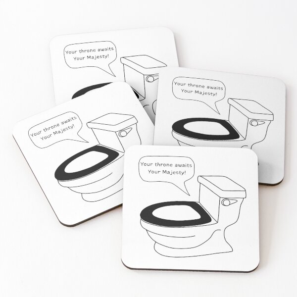 Item preview, Your throne awaits your majesty - toilet humor designed and sold by Stick People Designs.