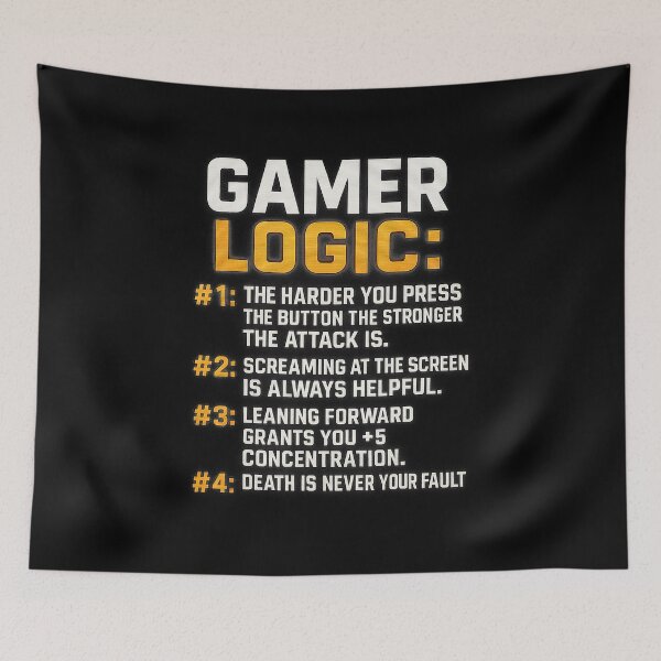 Item preview, Gamer Logic Funny Gaming Rules Humor designed and sold by FGTV2021.