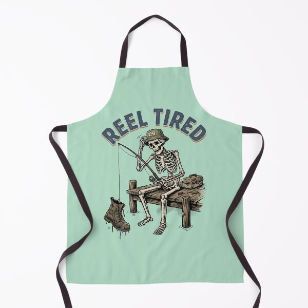 Item preview, Reel Tired Skeleton Fishing Humor Art designed and sold by AwesomeBeyondLimits.