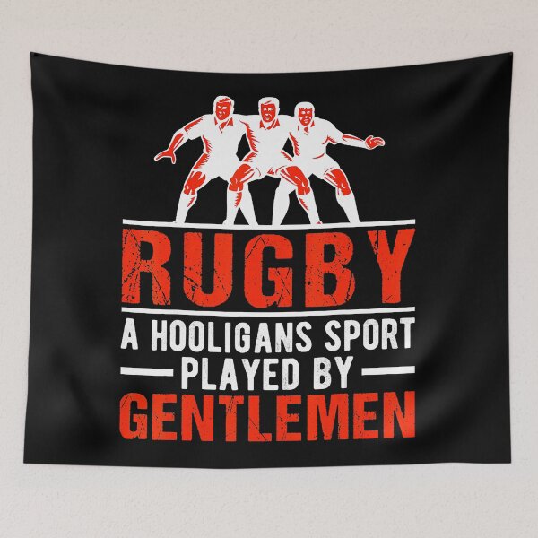 Item preview, Rugby A Hooligans Sport Played By Gentlemen Vintage Rugby Quote designed and sold by GabrieSketcham.