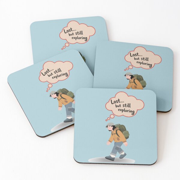 Item preview, Lost But Still Exploring – Funny Travel Quote Backpacker Design designed and sold by IndianShopper.