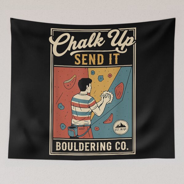 Item preview, Chalk Up Send It Bouldering Co Rock Climbing designed and sold by JoyJRamos.