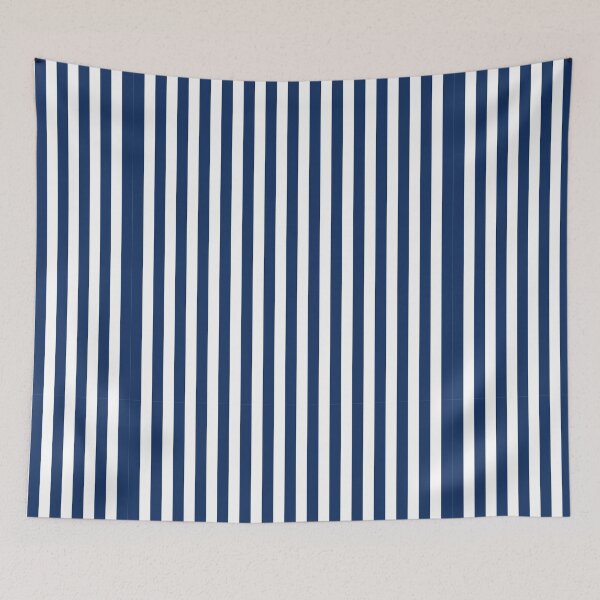 Item preview, Navy Blue Nautical Vertical Stripes designed and sold by Zaya_art.