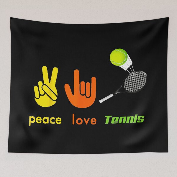 Item preview, Peace Love Tennis Hand Sign Funny Tennis Lover  designed and sold by WayTBeenkenArt.