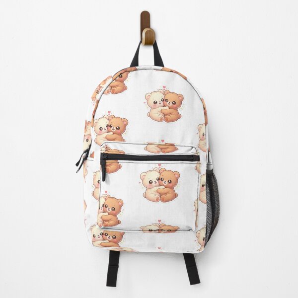 Item preview, Cute Kawaii Teddy Bear Sticker | Adorable Hugging Bears Love Design | Romantic Gift Illustration designed and sold by GRYFFWEAR.