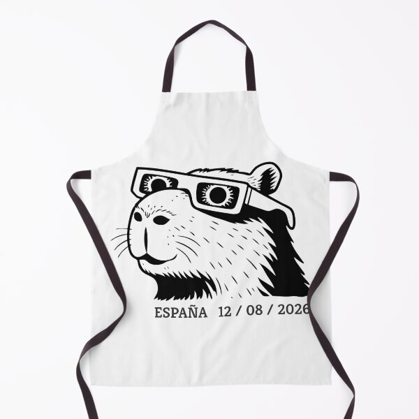 Item preview, Capybara wearing total solar eclipse glasses – Spain August 2026 designed and sold by charlypicazo.