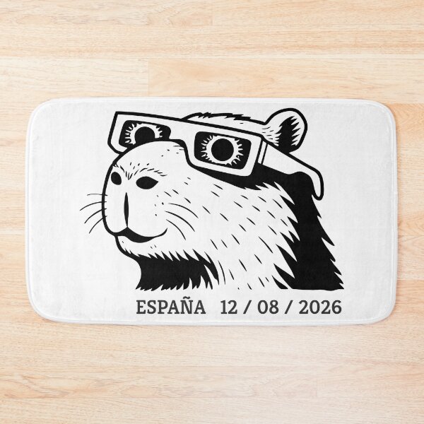 Item preview, Capybara wearing total solar eclipse glasses – Spain August 2026 designed and sold by charlypicazo.