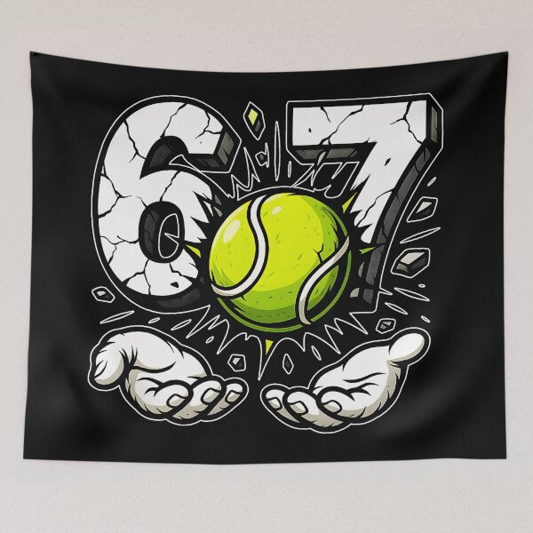 Item preview, 67 Tennis Ball Funny Number Sports  designed and sold by WayTBeenkenArt.