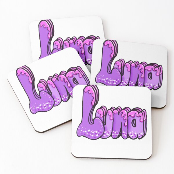 Item preview, Luna Name - Personalized gifts in purple with drips designed and sold by Artonmytee.
