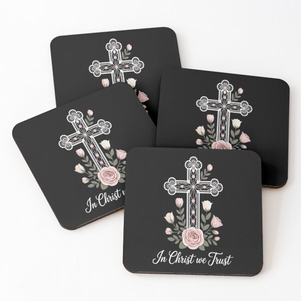 Item preview, In Christ We Trust Blossoms Of Faith Jesus designed and sold by TheRetroStyle.