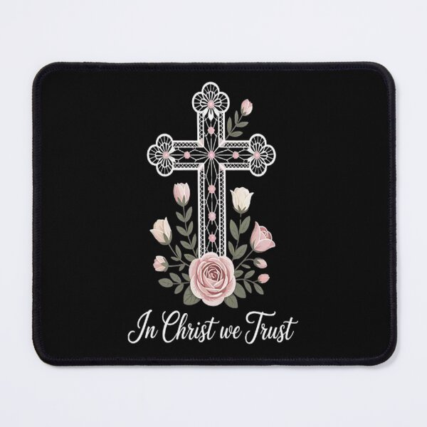 Item preview, In Christ We Trust Blossoms Of Faith Jesus designed and sold by TheRetroStyle.
