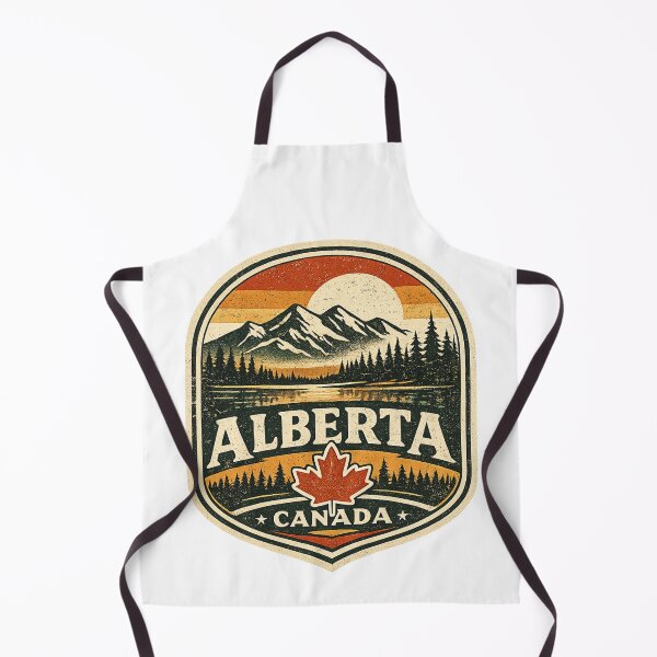 Item preview, Alberta Canada Retro Mountain Badge – Vintage National Park Travel Design designed and sold by Globalcitytees.