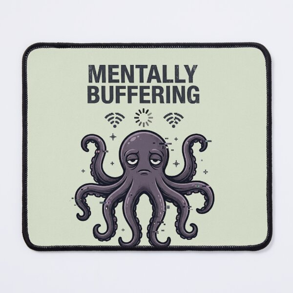 Item preview, Mentally Buffering Octopus Y2K Graphic Tee designed and sold by ZyxDes.