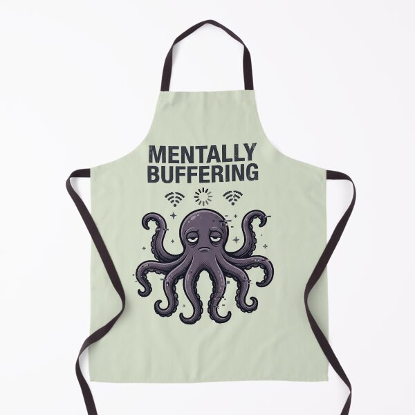 Item preview, Mentally Buffering Octopus Y2K Graphic Tee designed and sold by ZyxDes.