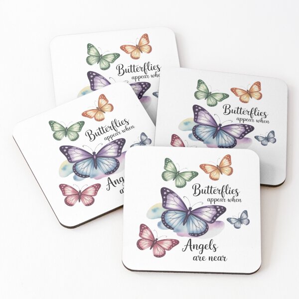 Item preview, Butterflies Appear When Angels Are Near Spiritual Memorial Design designed and sold by KrisGraphic45.