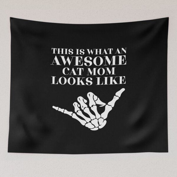 Item preview, This is what an awesome cat mom looks like Classic Funny T-Shirt designed and sold by OldSkullDesigns.