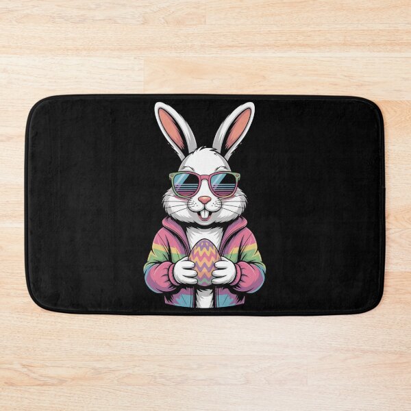 Item preview, Retro 80s Easter Bunny – Cool Sunglasses Rainbow Jacket Egg Spring Tee designed and sold by DarylWelsh2024.