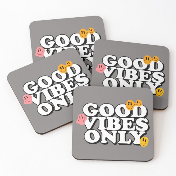 Item preview, Good Vibes Only Smiley Typography designed and sold by Thoughtful Prints.