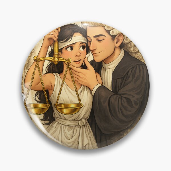 Item preview, Lady Justice and Corrupt Judge Illustration – Symbolic Justice Artwork designed and sold by VSCRL Art Collection Studio.