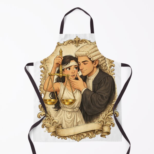 Item preview, Lady Justice and Corrupt Judge Illustration – Symbolic Justice Artwork designed and sold by VSCRL Art Collection Studio.