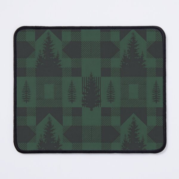 Item preview, Rustic Buffalo Plaid Forest Pattern – Green Woodland Cabin Seamless Design designed and sold by Tamas Das.