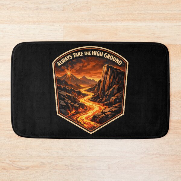 Item preview, Always Take The High Ground Volcanic Trekking Badge designed and sold by agearb.
