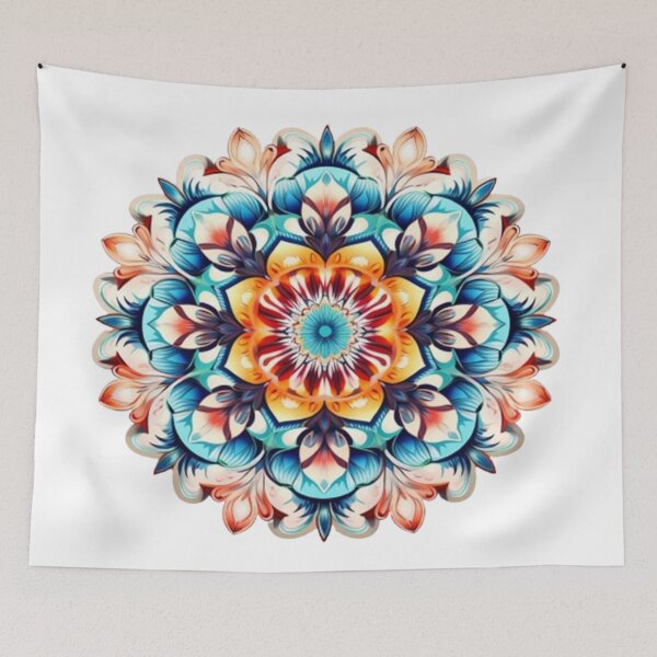 Item preview, Vibrant Floral Mandala Kaleidoscope Art designed and sold by KrisGraphic45.