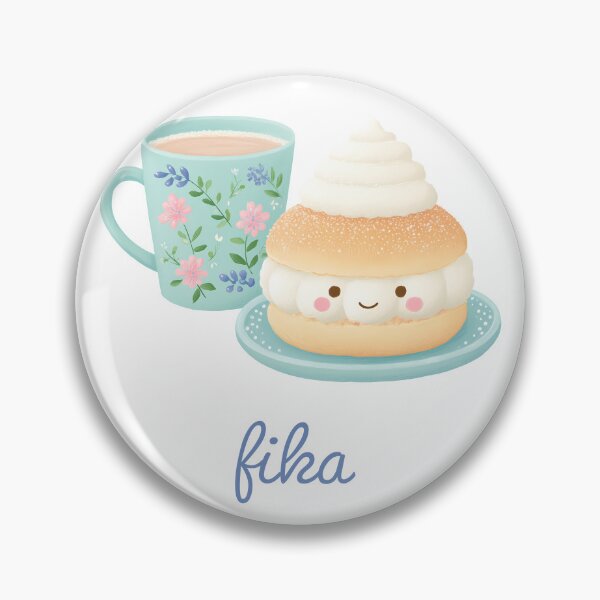 Item preview,  Kawaii Coffee and Semla Fika Cute Scandinavian Art designed and sold by BobaBunny76.