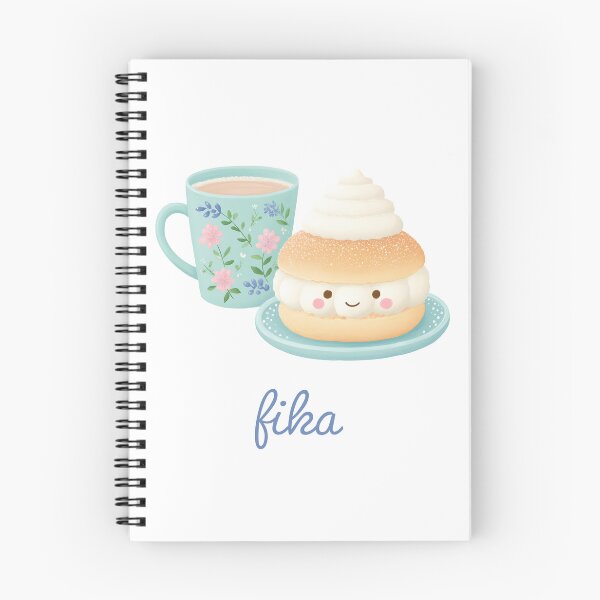 Item preview,  Kawaii Coffee and Semla Fika Cute Scandinavian Art designed and sold by BobaBunny76.