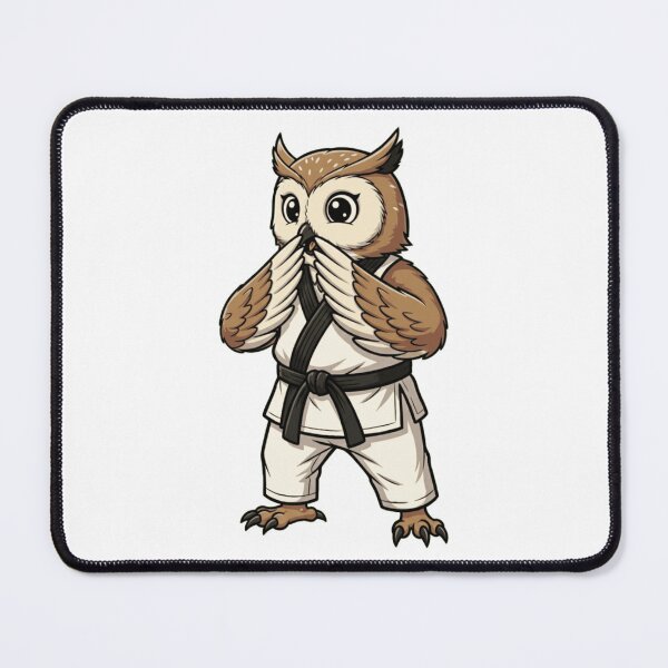 Item preview, Karate Owl Black Belt Martial Artist Sensei designed and sold by k3rstman1.