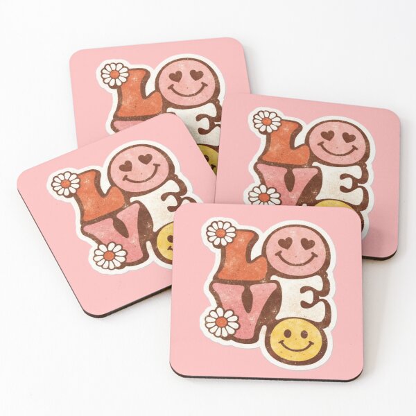 Item preview, Retro Groovy Love Sticker | Vintage Smiley Face 70s Aesthetic | Cute Hippie Love Design designed and sold by GRYFFWEAR.