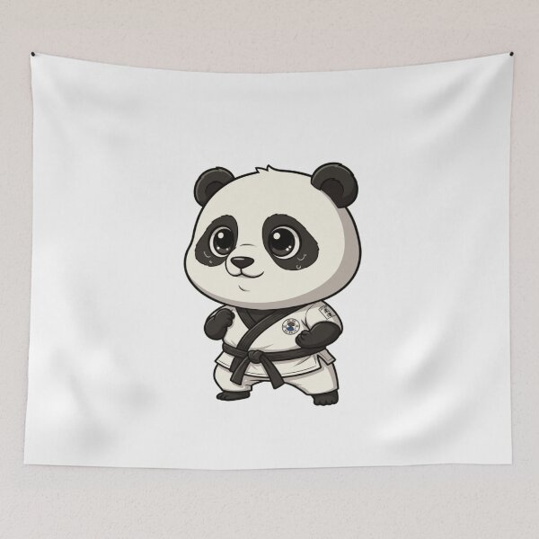 Item preview, Cute Chibi Panda Karate Black Belt Martial Arts designed and sold by k3rstman1.