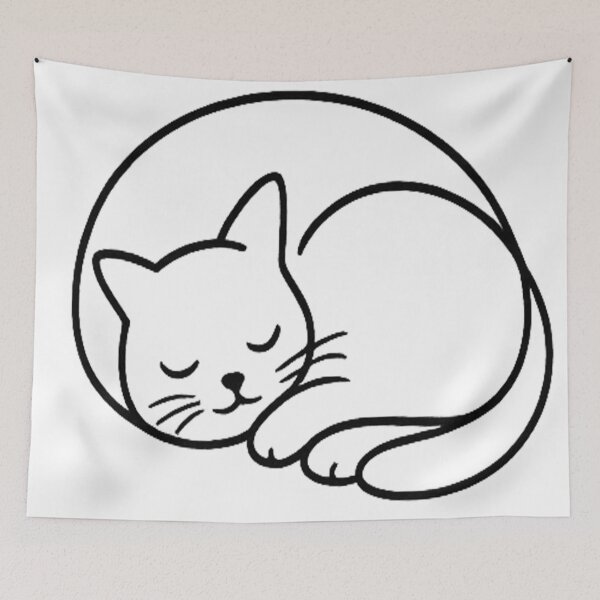 Item preview, Minimal Line Art-Cat1 designed and sold by DinsignStudio.