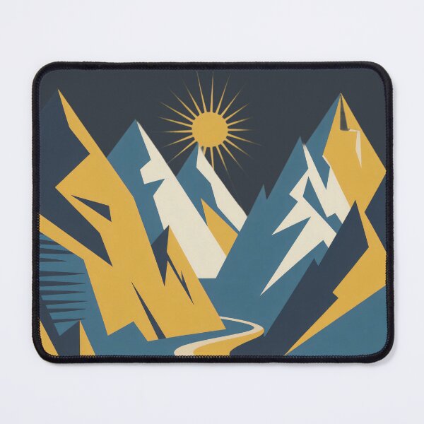 Item preview, Modern Mountain Road at Sunrise designed and sold by KiraChie.